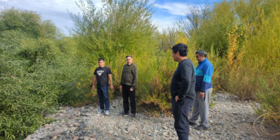 Avanzan los trabajos para prevenir crecidas en el Río Percy.