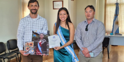 El intendente Ingram recibió a la 2ª Embajadora de la Fiesta Nacional de la Flor.