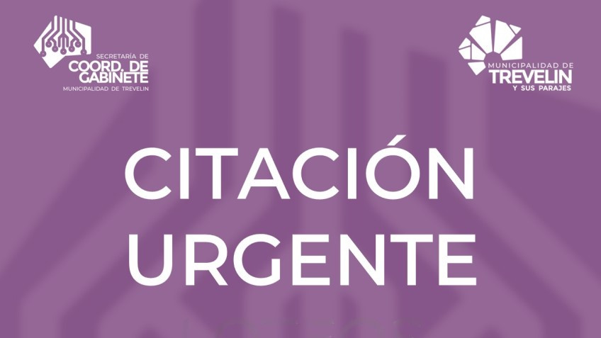 Citación Urgente - Coordinación de Gabinete.