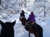 Cabalgatas en la nieve.