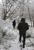 Senderismo en la nieve.