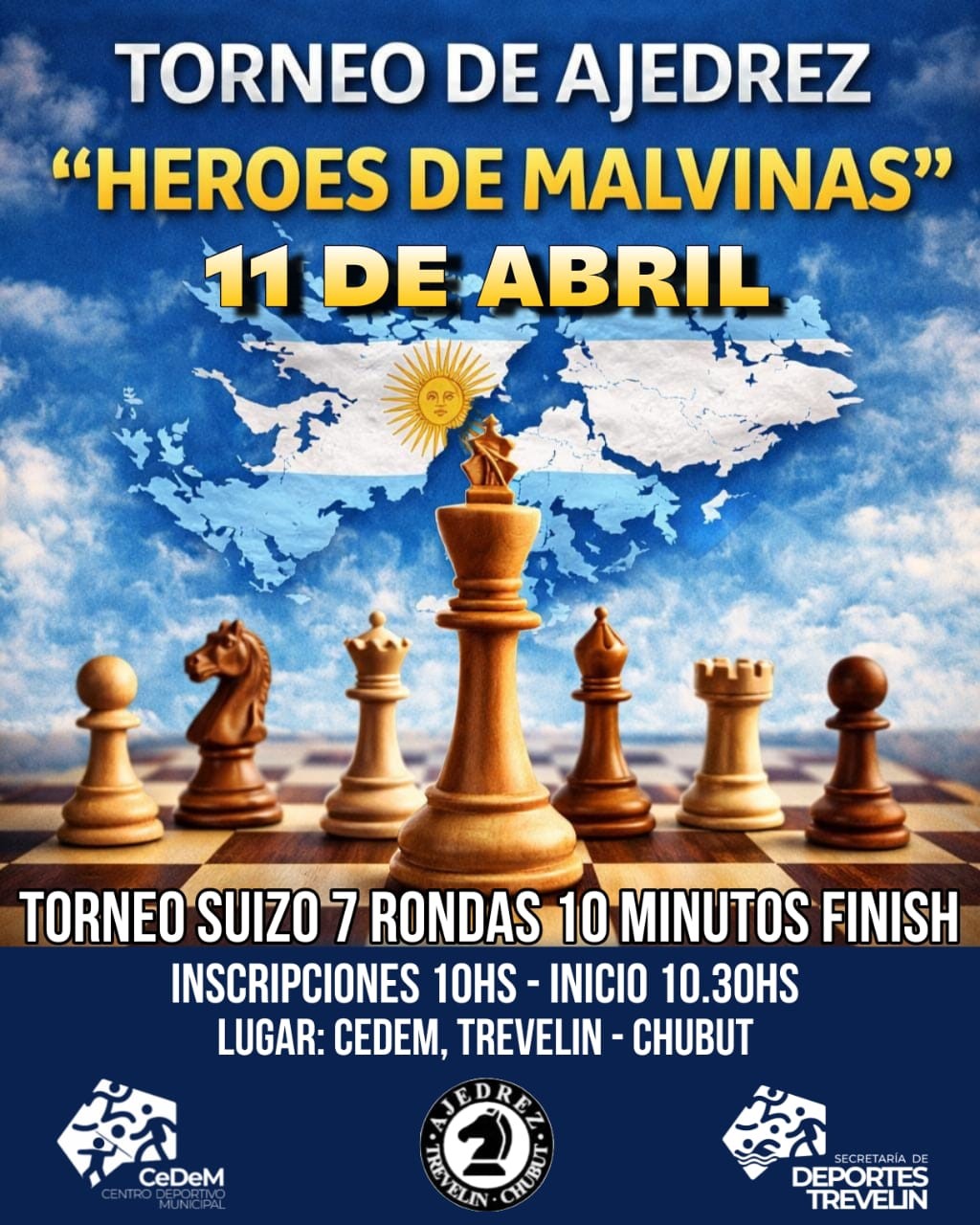 Torneo de Ajedrez 'Héores de Malvinas'.